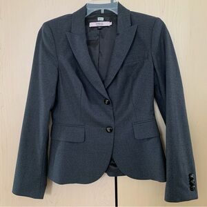 RED Valentino Blazer Jacket Women Button Single Breasted Wool Blend Gray Size 42